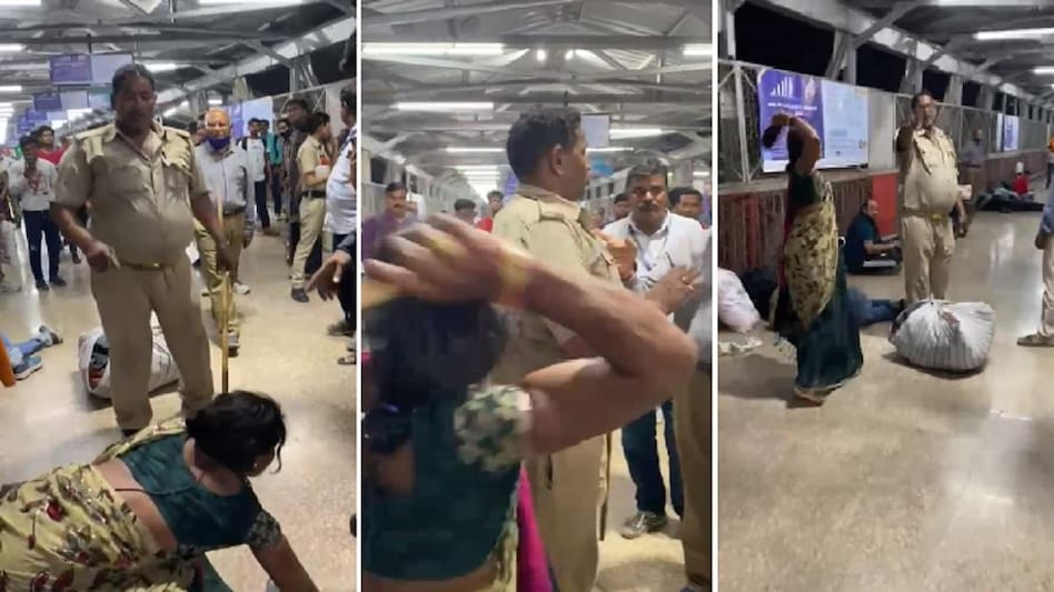 लखनऊ के रेलवे स्टेशन पर हुआ हंगामा, महिला ने पुलिस को जड़ा थप्पड़