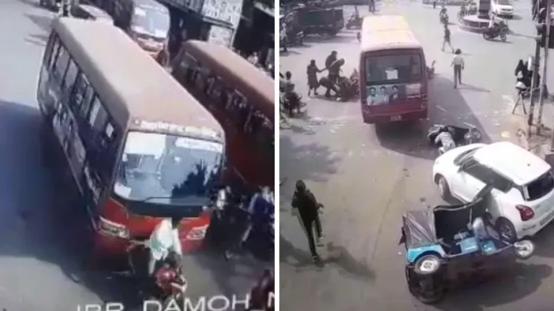 Driver Got Heart Attack: जबलपुर में बस चला रहे ड्राइवर को आया हार्ट अटैक, बस ने कइयों को कुचला। वीडियो देख डर जाएंगे आप