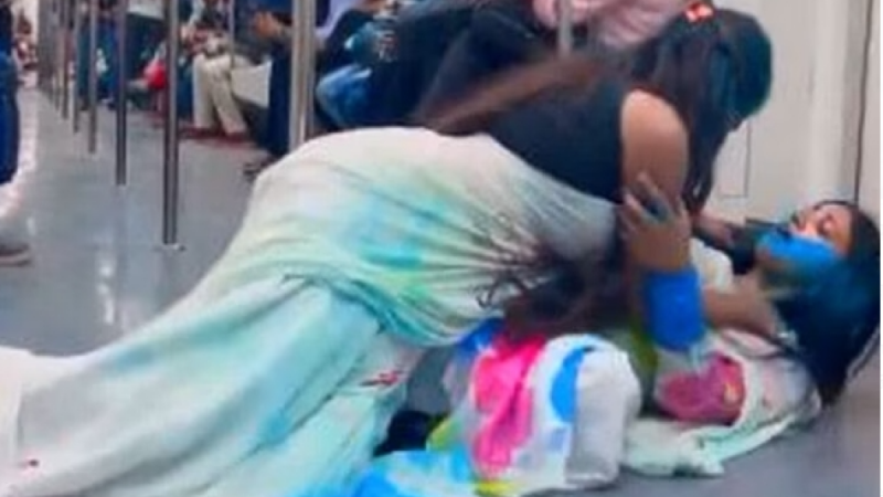 Delhi Metro Viral Video: दिल्ली मेट्रो पर बैठकर रंगों का त्यौहार मनाती लड़की का वीडियो वायरल, देखे वीडियो